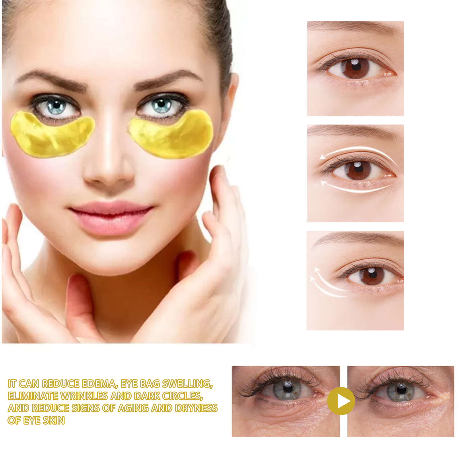Luxury Gold Skincare - Maschera Occhi di Lusso Infusa con