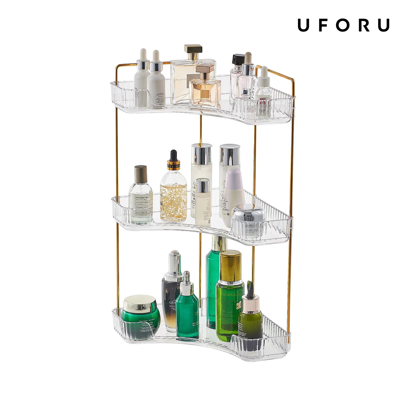 Luxury Gold Skincare - Organizzatore da Bagno a 3 Livelli