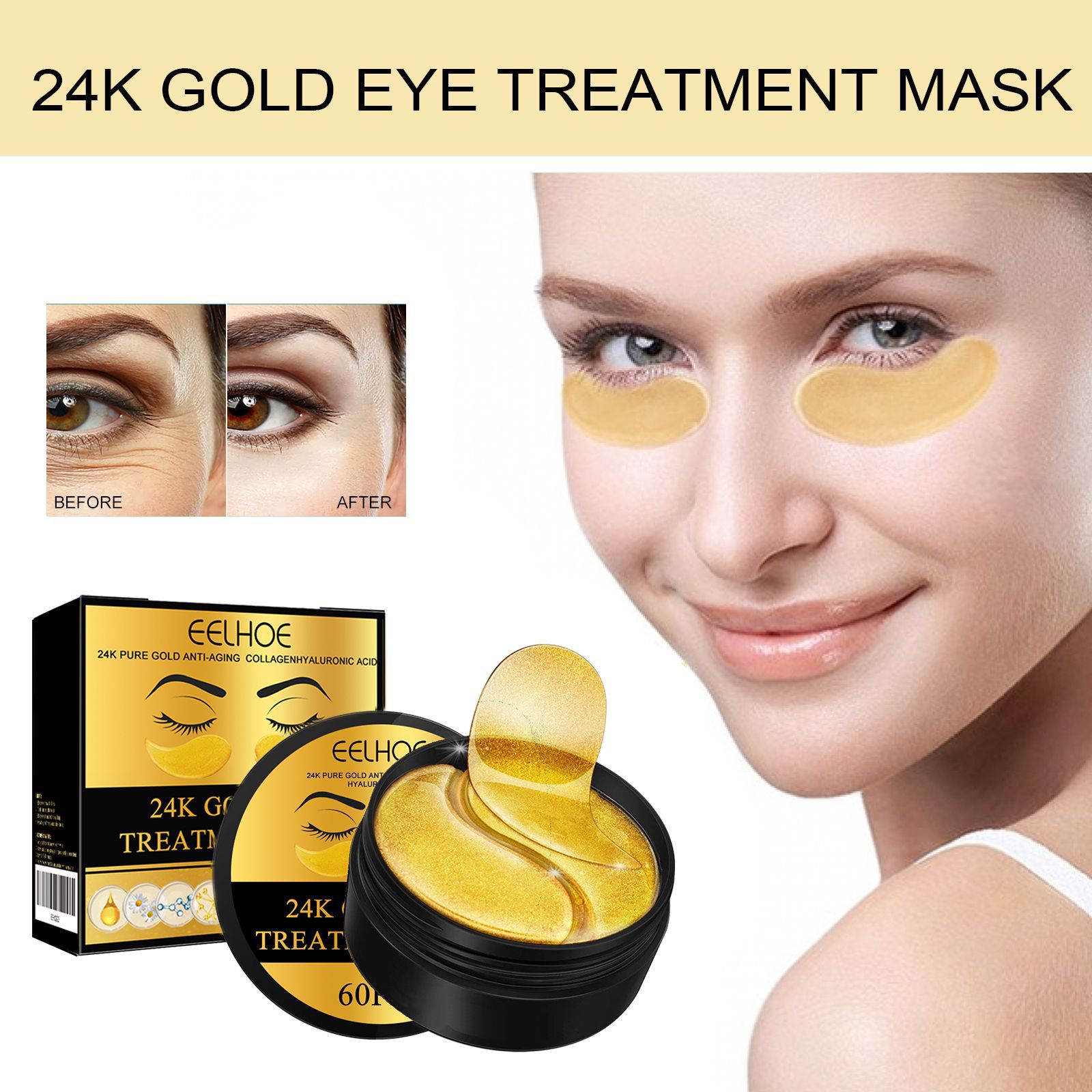 Maschera Occhi di Lusso Infusa - Luxury Gold Skincare recensione e prezzo