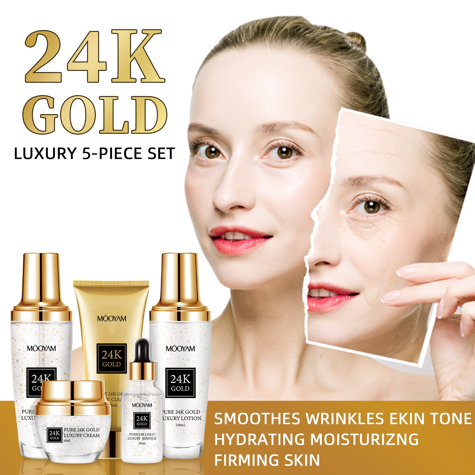 Set antirughe idratante di lus - Luxury Gold Skincare recensione e prezzo