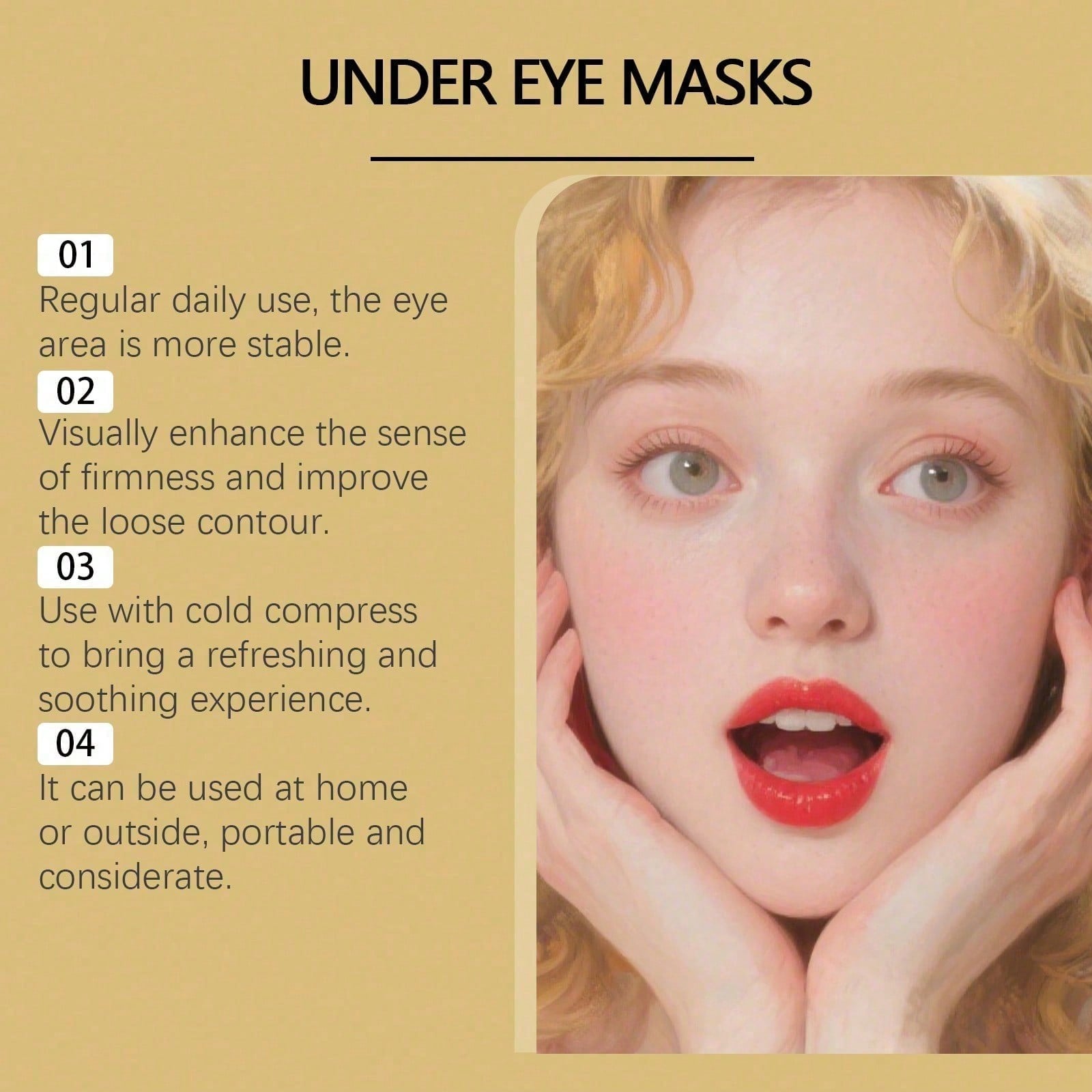 Maschera Occhi in Oro 24K, 60  - Luxury Gold Skincare recensione e prezzo